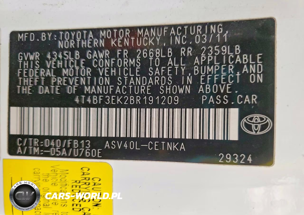 2011 Toyota Camry Le VIN:4T4BF3EK2BR191209 - 12