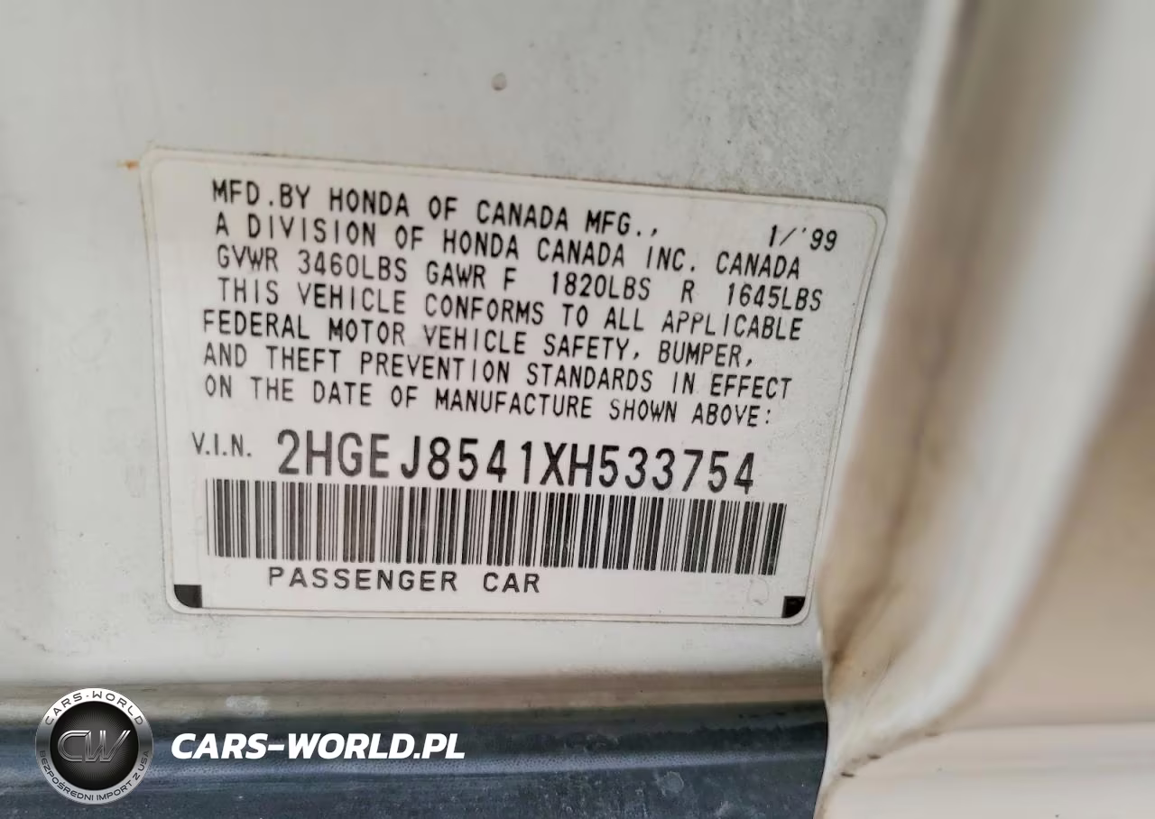 1999 Honda Civic Ex VIN:2HGEJ8541XH533754 - 13