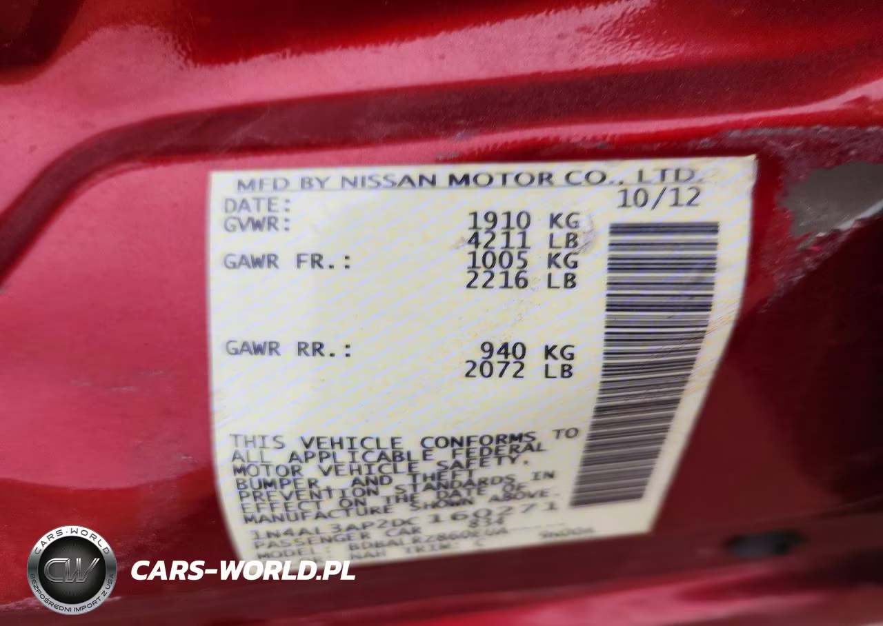 2013 Nissan Altima 2.5 VIN:1N4AL3AP2DC160271 - 12