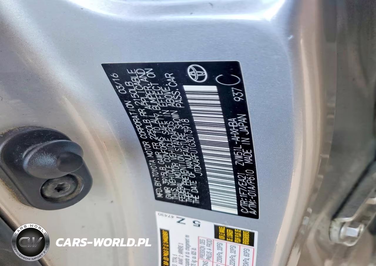 2016 Toyota Prius Three Touring VIN:JTDKARFU1G3013918 - 12