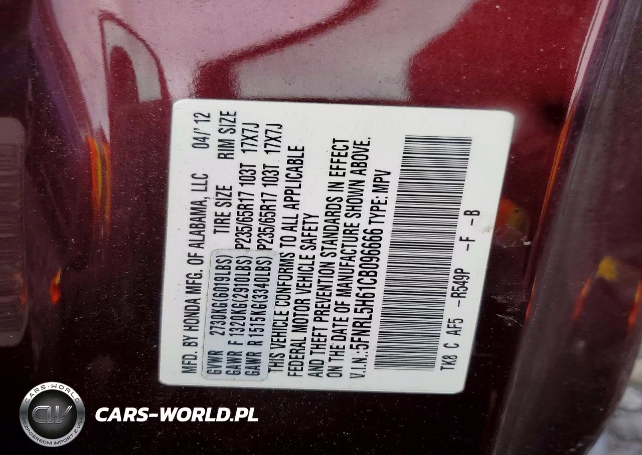 2012 Honda Odyssey Exl VIN:5FNRL5H61CB096666 - 13