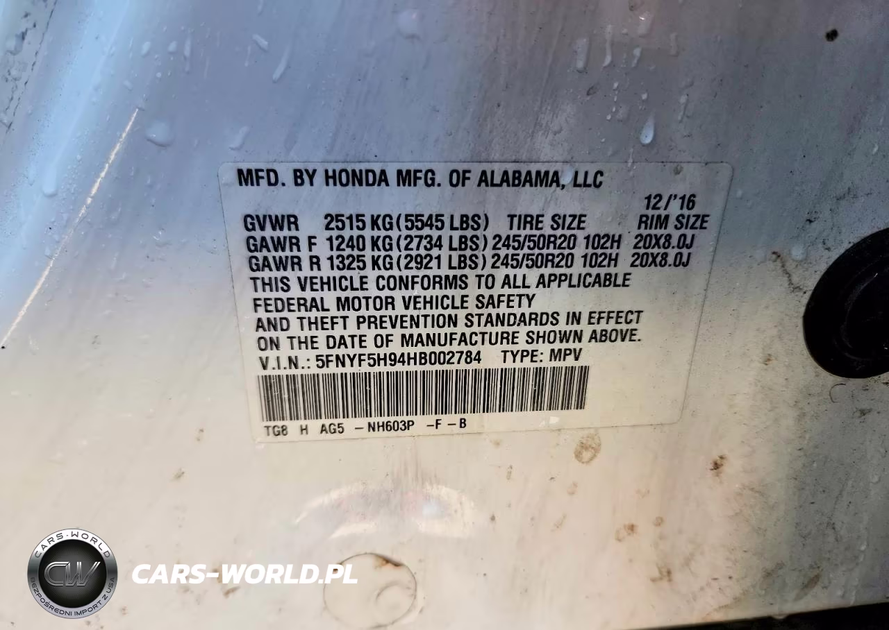 2017 Honda Pilot Touring VIN:5FNYF5H94HB002784 - 13