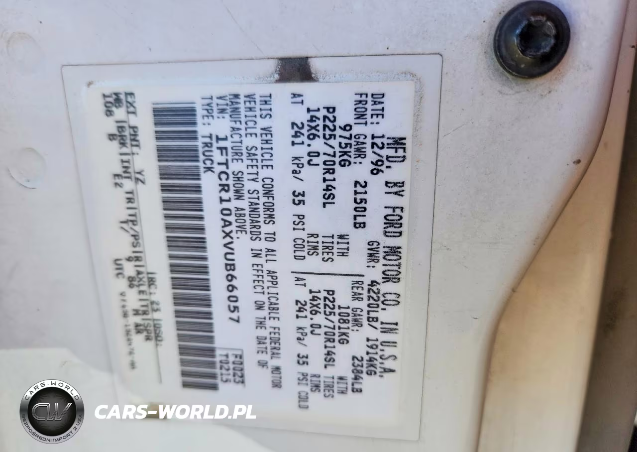 1997 Ford Ranger VIN:1FTCR10AXVUB66057 - 12