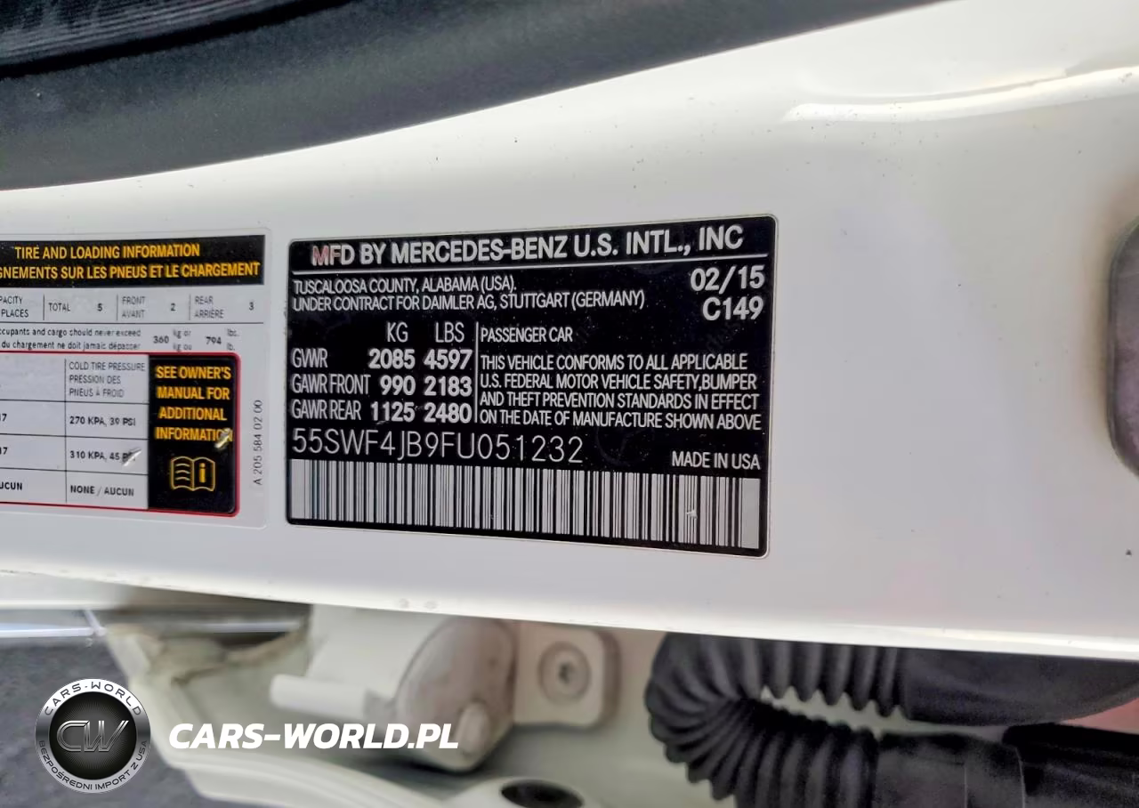 2015 Mercedes-Benz C 300 VIN:55SWF4JB9FU051232 - 12