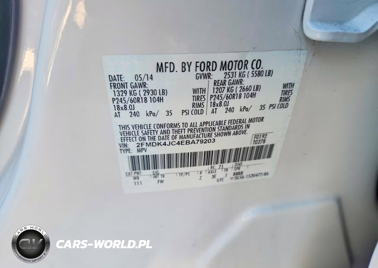 2014 Ford Edge Sel VIN:2FMDK4JC4EBA79203 - 12