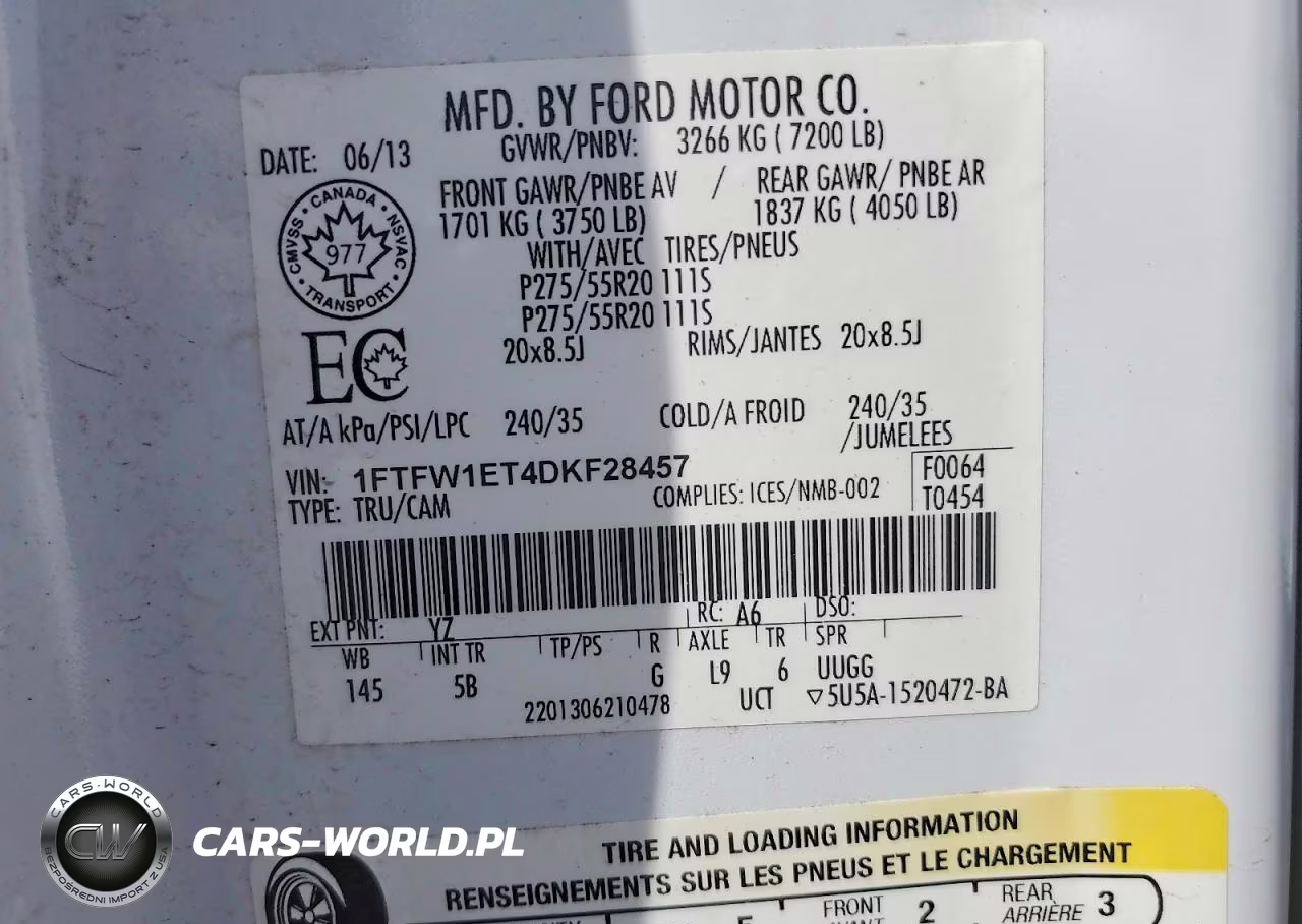 2013 Ford F150 Supercrew VIN:1FTFW1ET4DKF28457 - 12