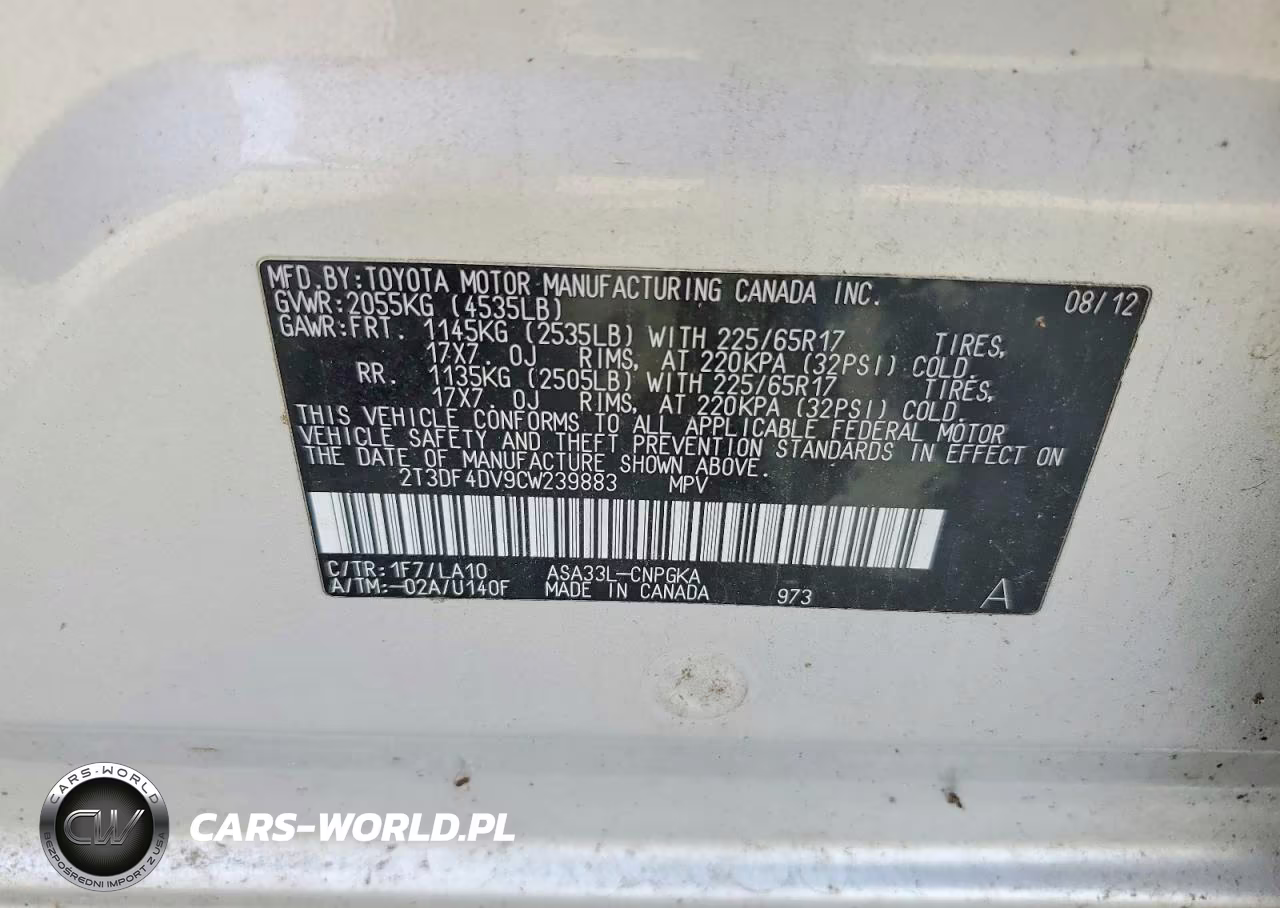 2012 Toyota Rav4 Limited VIN:2T3DF4DV9CW239883 - 13