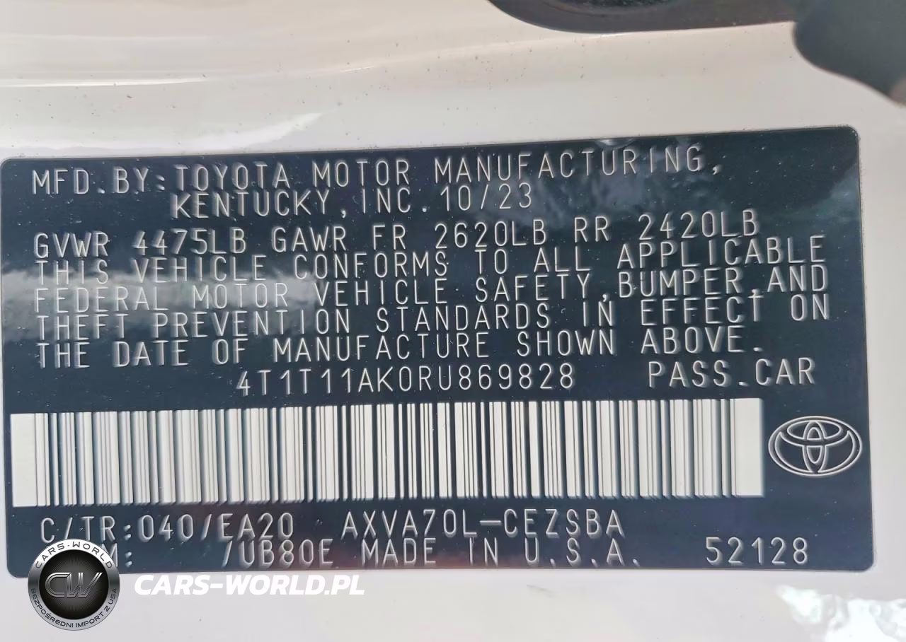 2024 Toyota Camry Se VIN:4T1T11AK0RU869828 - 13