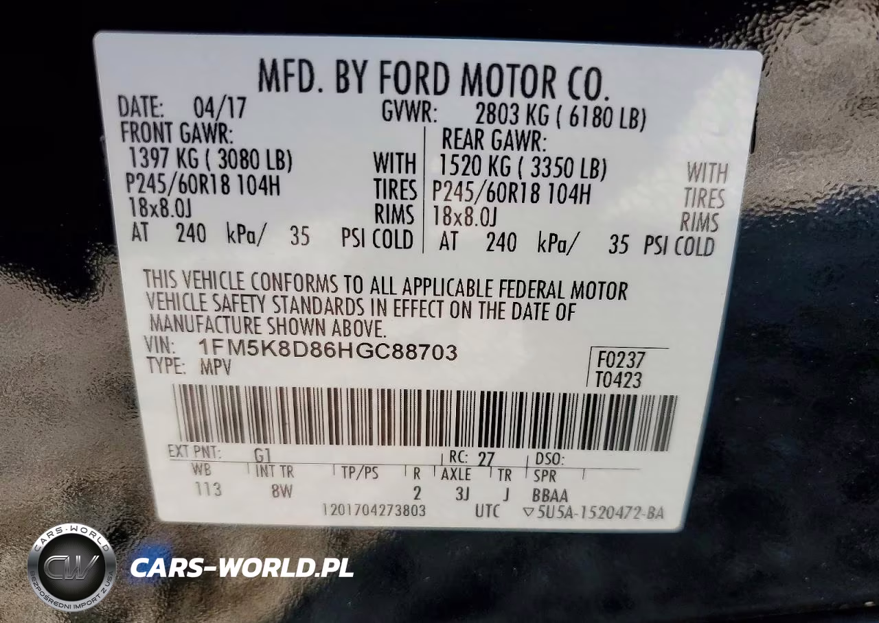 2017 Ford Explorer Xlt VIN:1FM5K8D86HGC88703 - 14