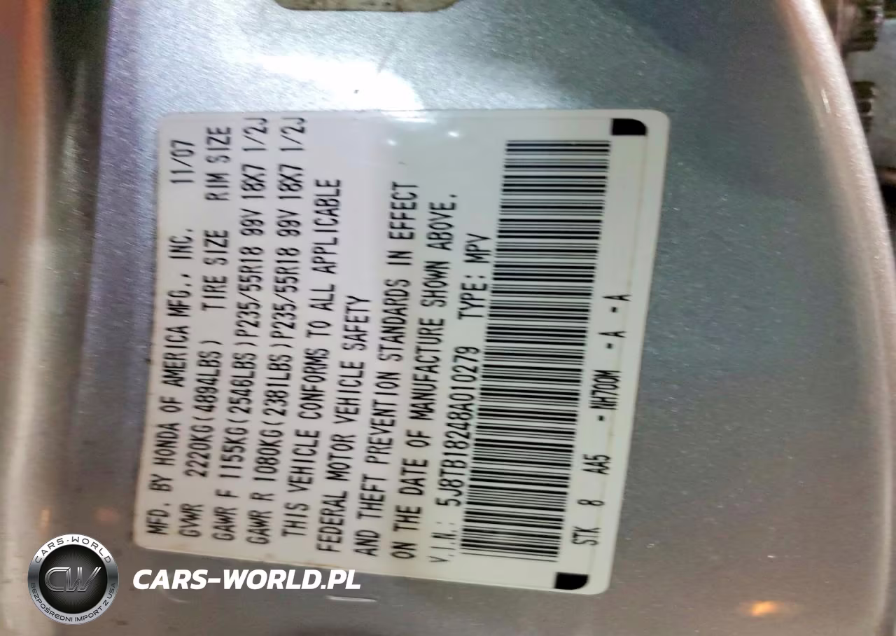 2008 Acura Rdx VIN:5J8TB18248A010279 - 14