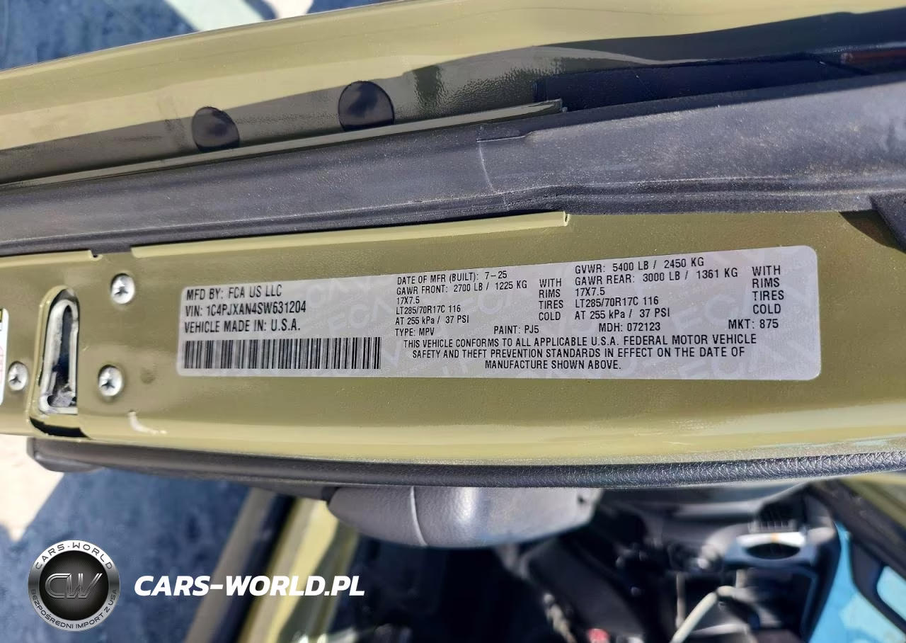 2025 Jeep Wrangler Sport VIN:1C4PJXAN4SW631204 - 14