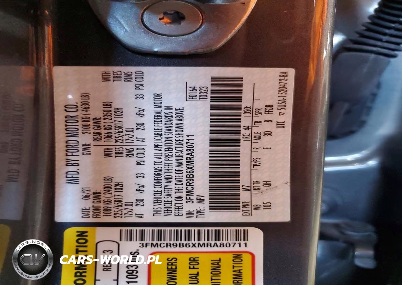 2021 Ford Bronco Sport Big Bend VIN:3FMCR9B6XMRA80711 - 13