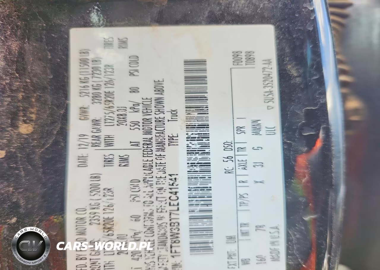 2020 Ford F350 Super Duty VIN:1FT8W3BT7LEC41541 - 10