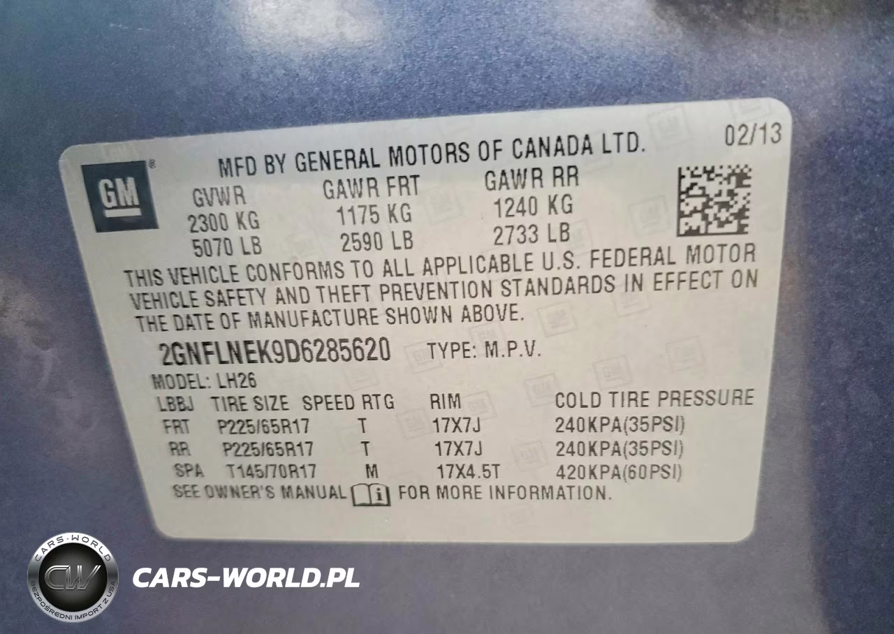 2013 Chevrolet Equinox Lt VIN:2GNFLNEK9D6285620 - 13