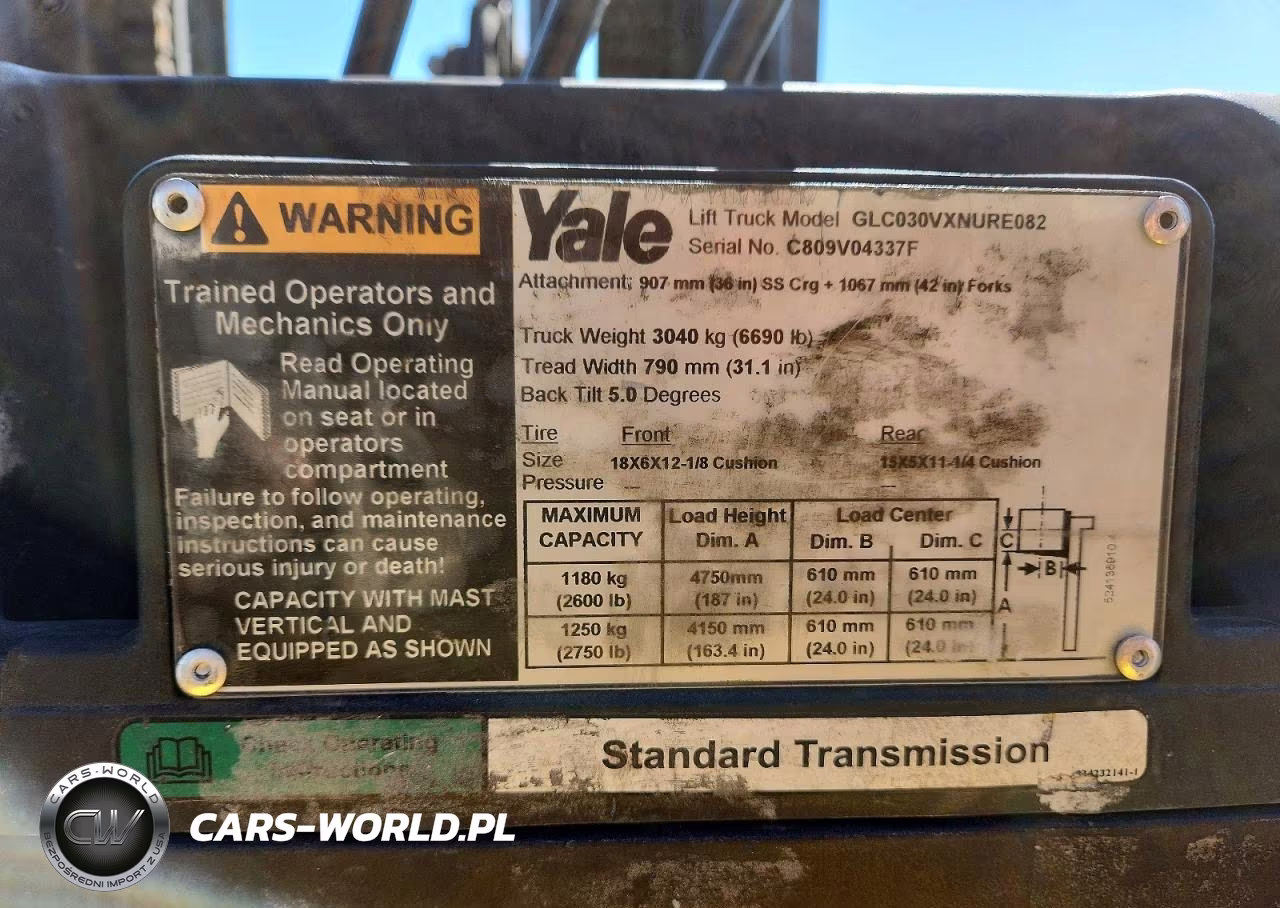 2008 Yale Forklift VIN:C809V04337F - 10