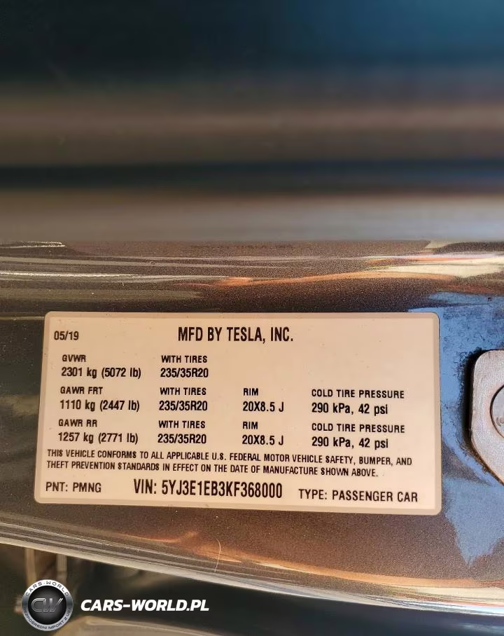 2019 Tesla Model 3 VIN:5YJ3E1EB3KF368000 - 12
