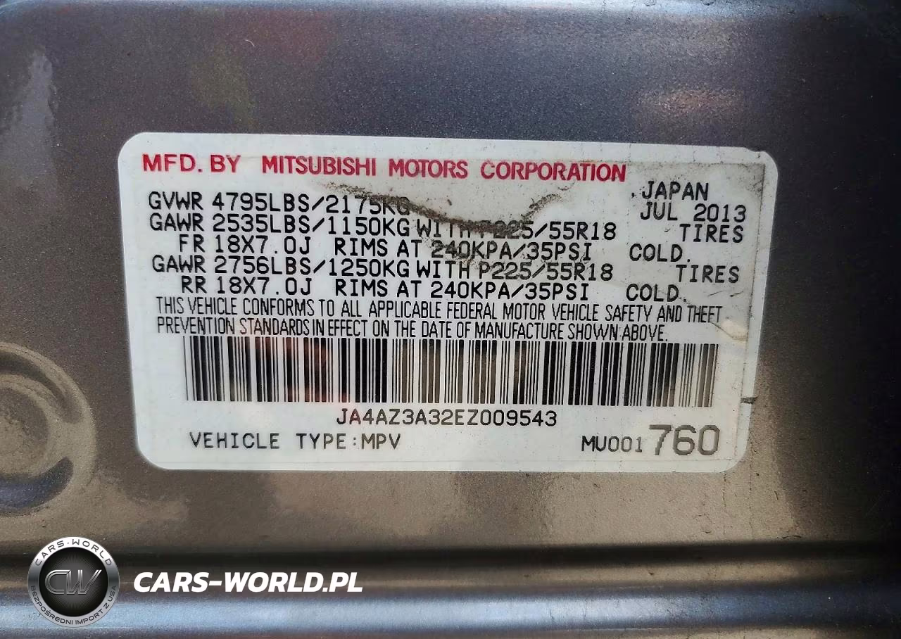 2014 Mitsubishi Outlander Se VIN:JA4AZ3A32EZ009543 - 13