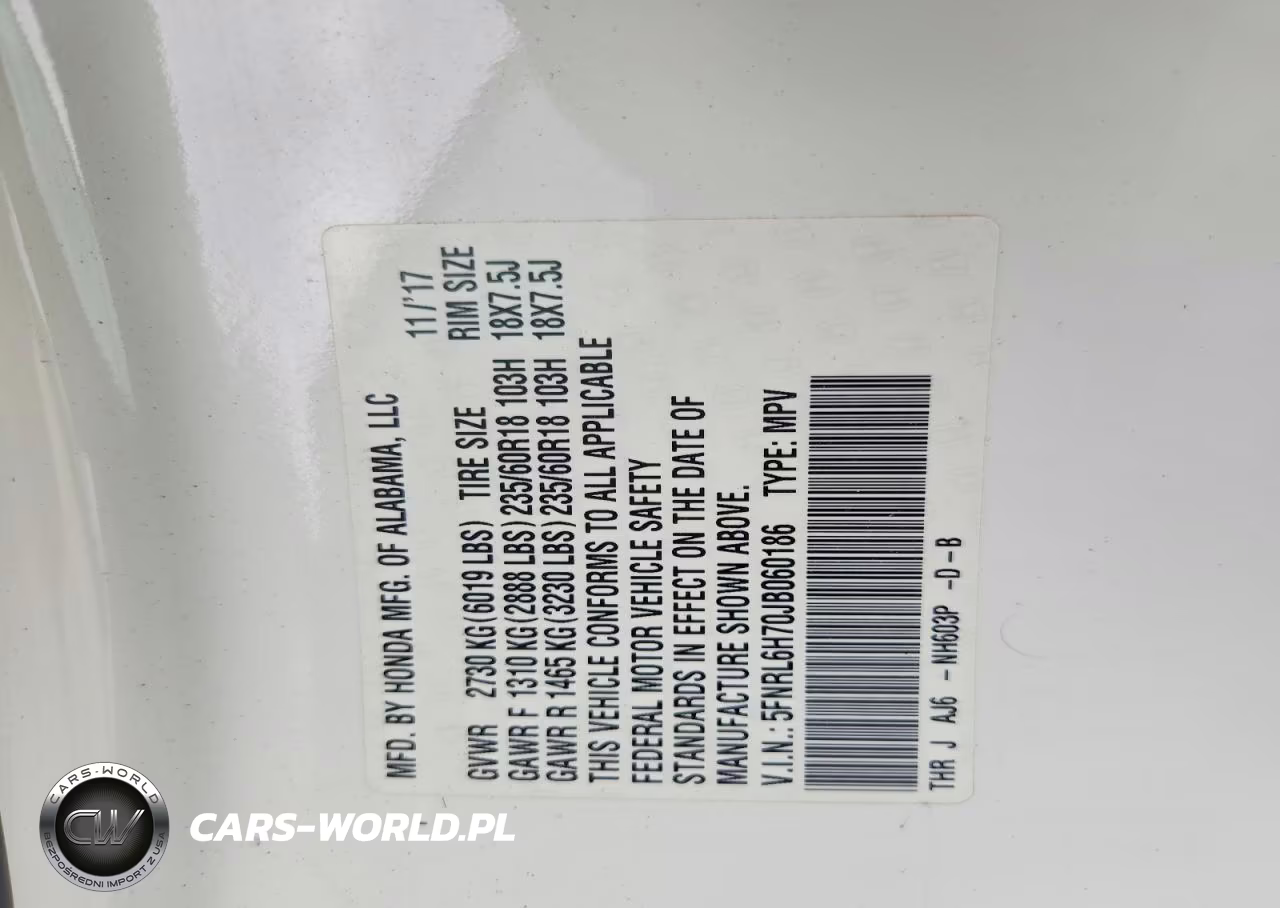 2018 Honda Odyssey Exl VIN:5FNRL6H70JB060186 - 13