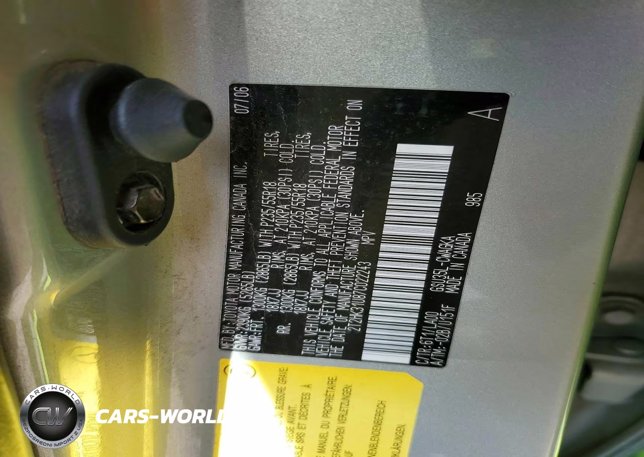 2007 Lexus Rx 350 VIN:2T2HK31U87C022243 - 13