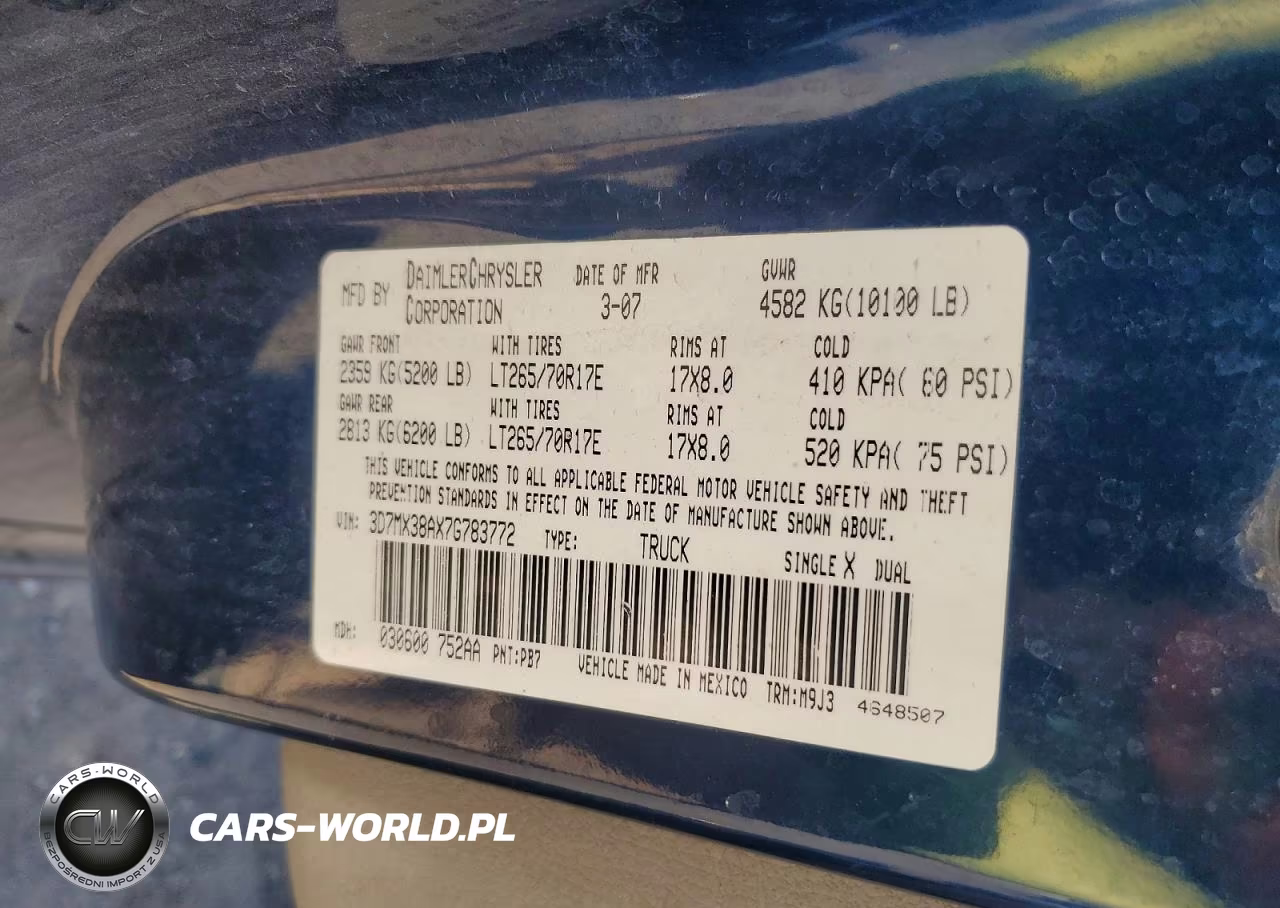 2007 Dodge Ram 3500 VIN:3D7MX38AX7G783772 - 13