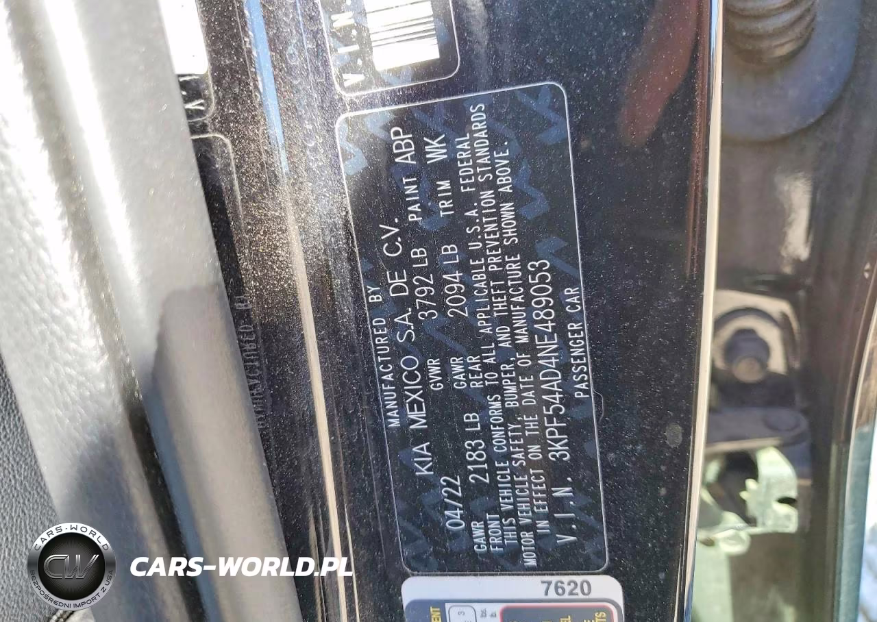 2022 Kia Forte Gt Line VIN:3KPF54AD4NE489053 - 12