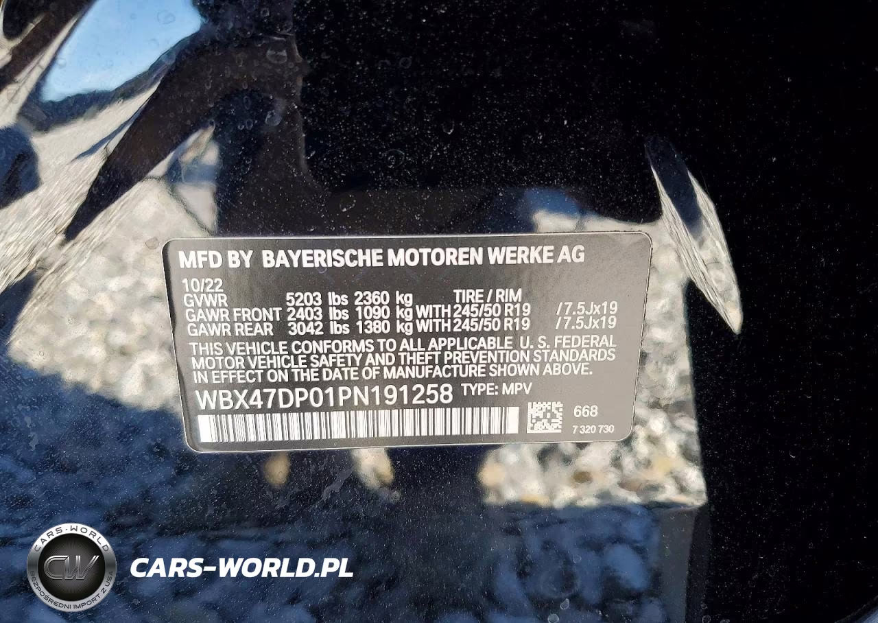 2023 BMW X3 Sdrive30I VIN:WBX47DP01PN191258 - 13
