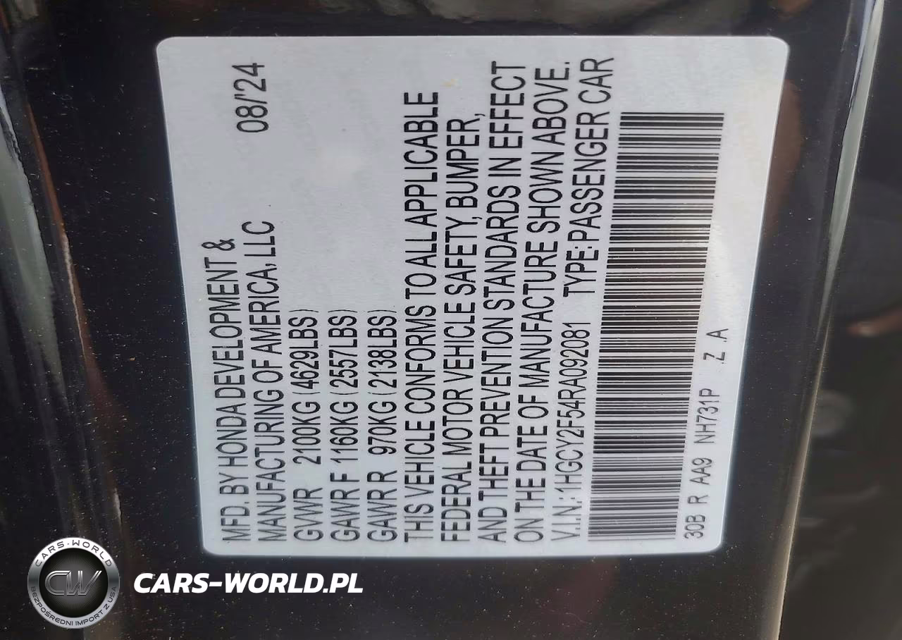 2024 Honda Accord Hybrid Sport VIN:1HGCY2F54RA092081 - 12