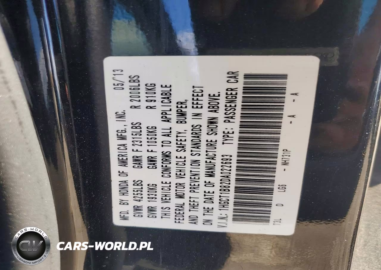2013 Honda Accord Exl VIN:1HGCT1B82DA022693 - 12