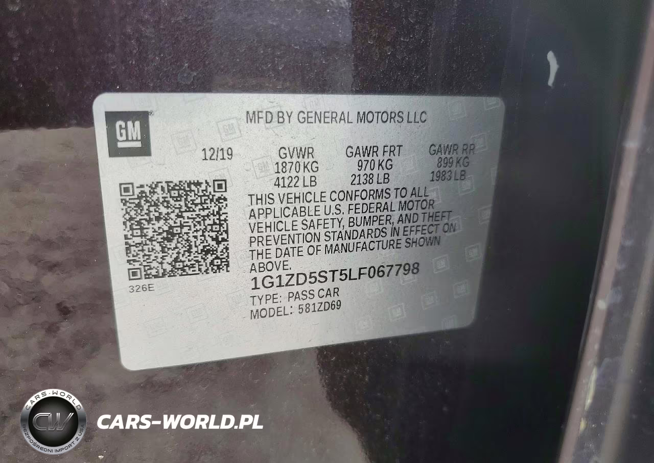 2020 Chevrolet Malibu Lt VIN:1G1ZD5ST5LF067798 - 13