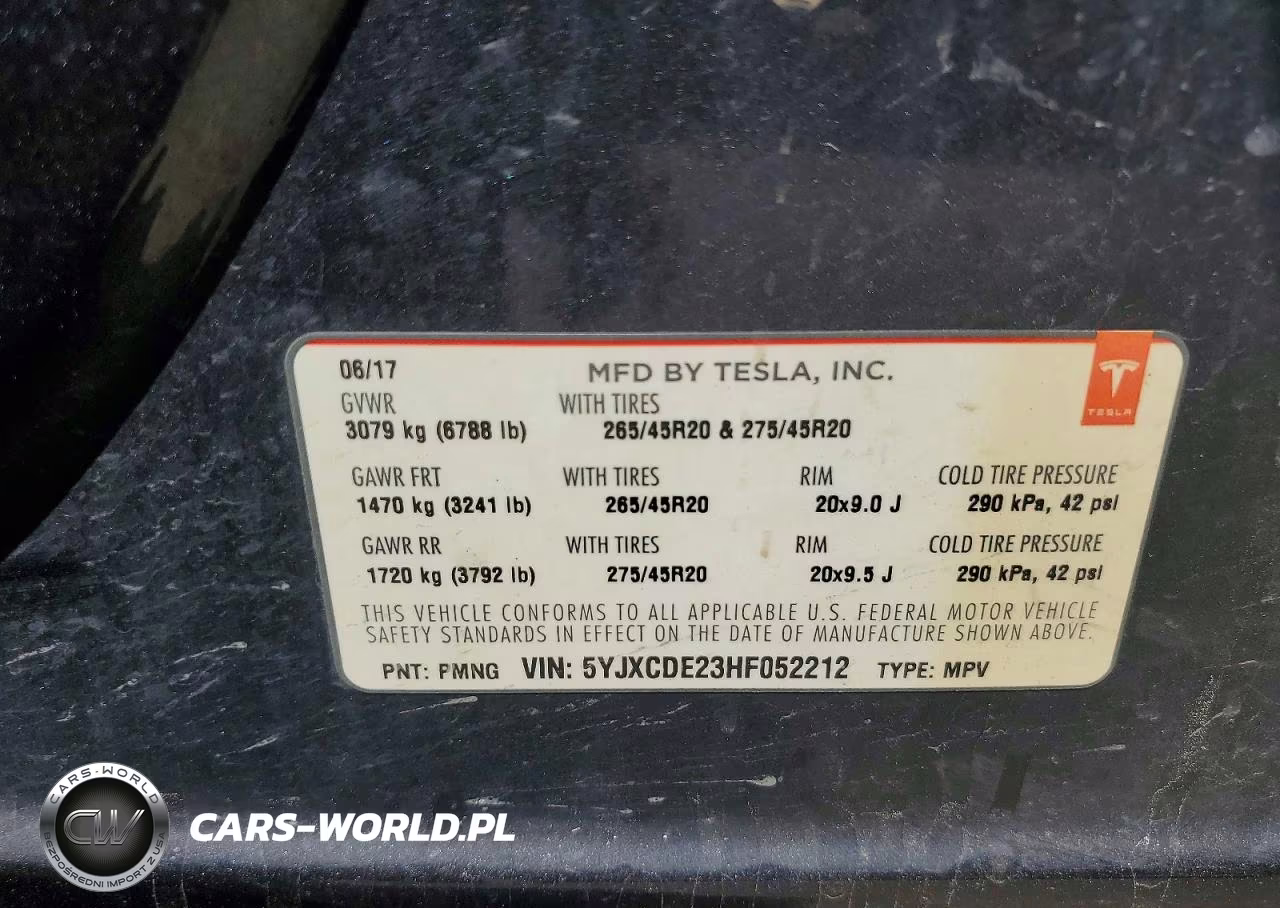 2017 Tesla Model X VIN:5YJXCDE23HF052212 - 12