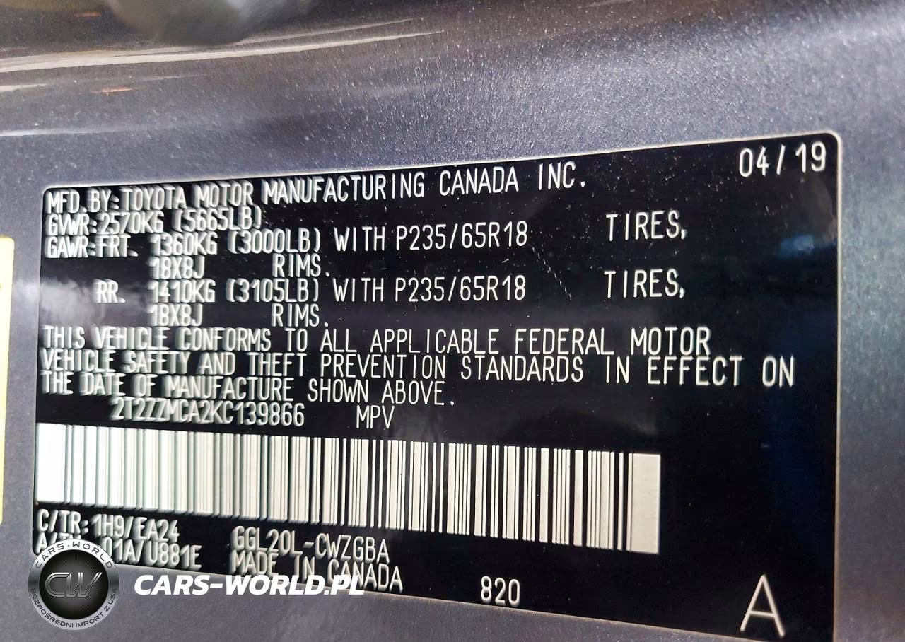 2019 Lexus Rx 350 Base VIN:2T2ZZMCA2KC139866 - 13