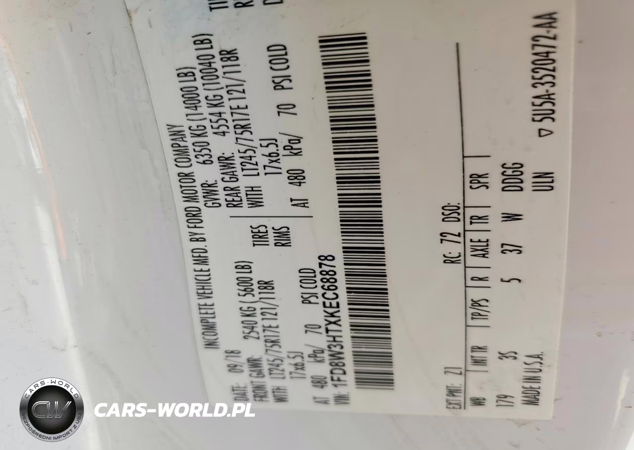 2019 Ford F350 VIN:1FD8W3HTXKEC68878 - 12
