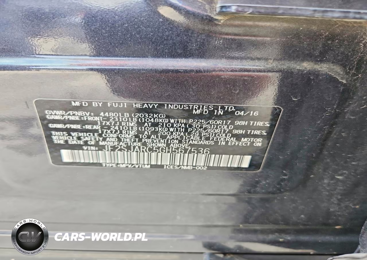 2016 Subaru Forester 2.5I Limited VIN:JF2SJARC5GH567536 - 13