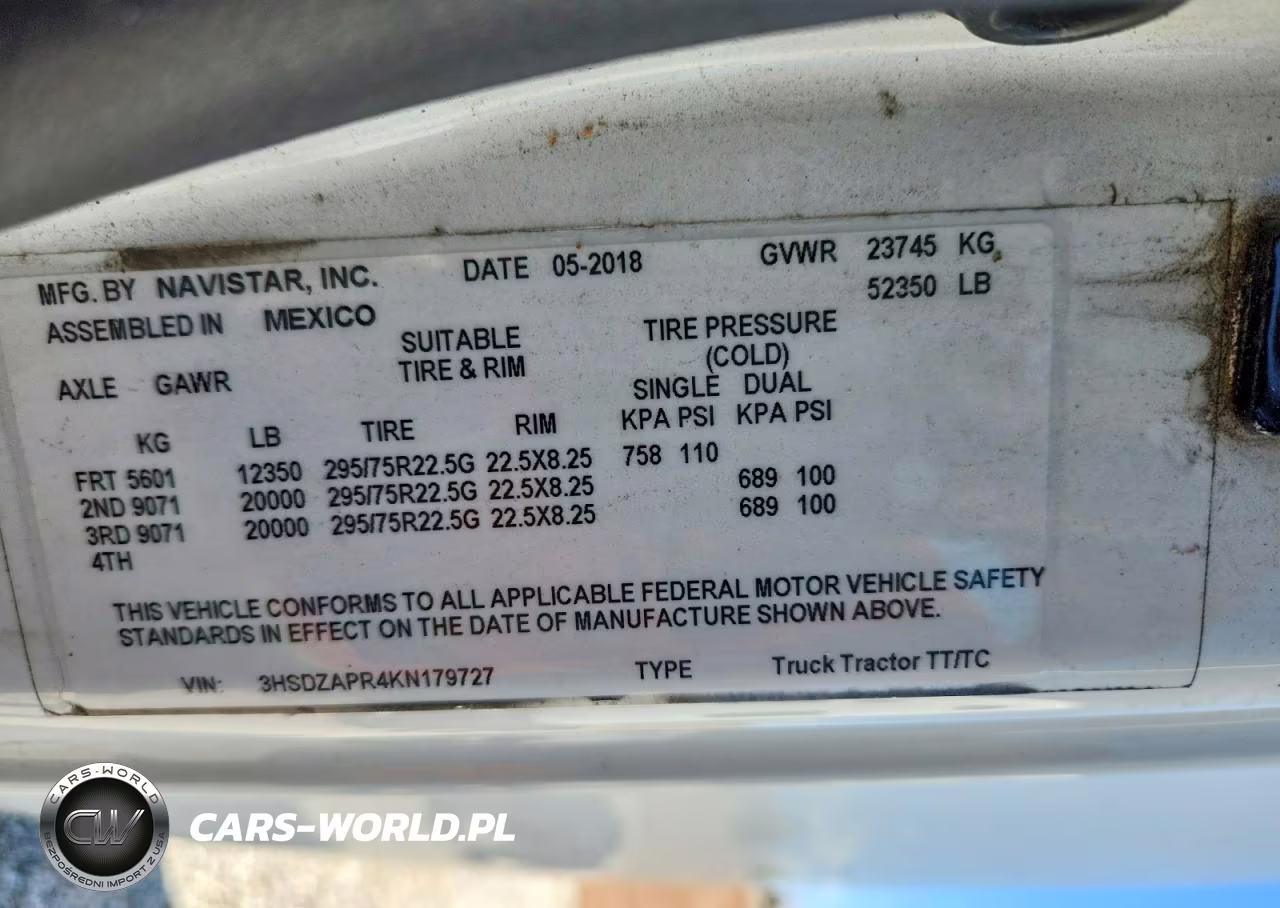 2019 International Lt625 VIN:3HSDZAPR4KN179727 - 10