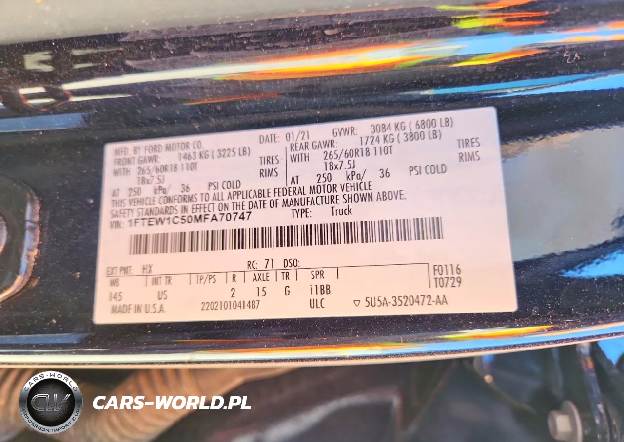 2021 Ford F150 Supercrew VIN:1FTEW1C50MFA70747 - 12