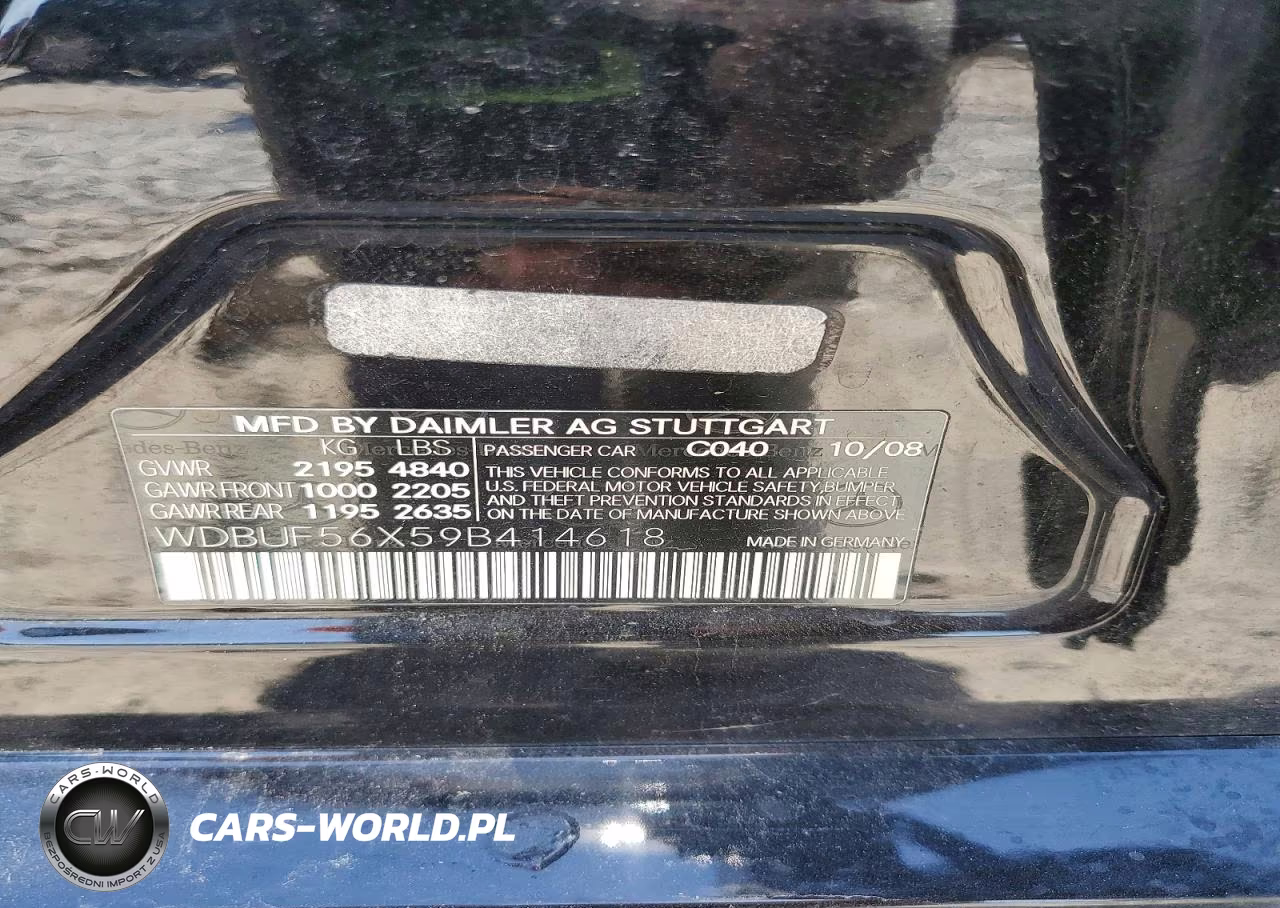 2009 Mercedes-Benz E 350 VIN:WDBUF56X59B414618 - 13