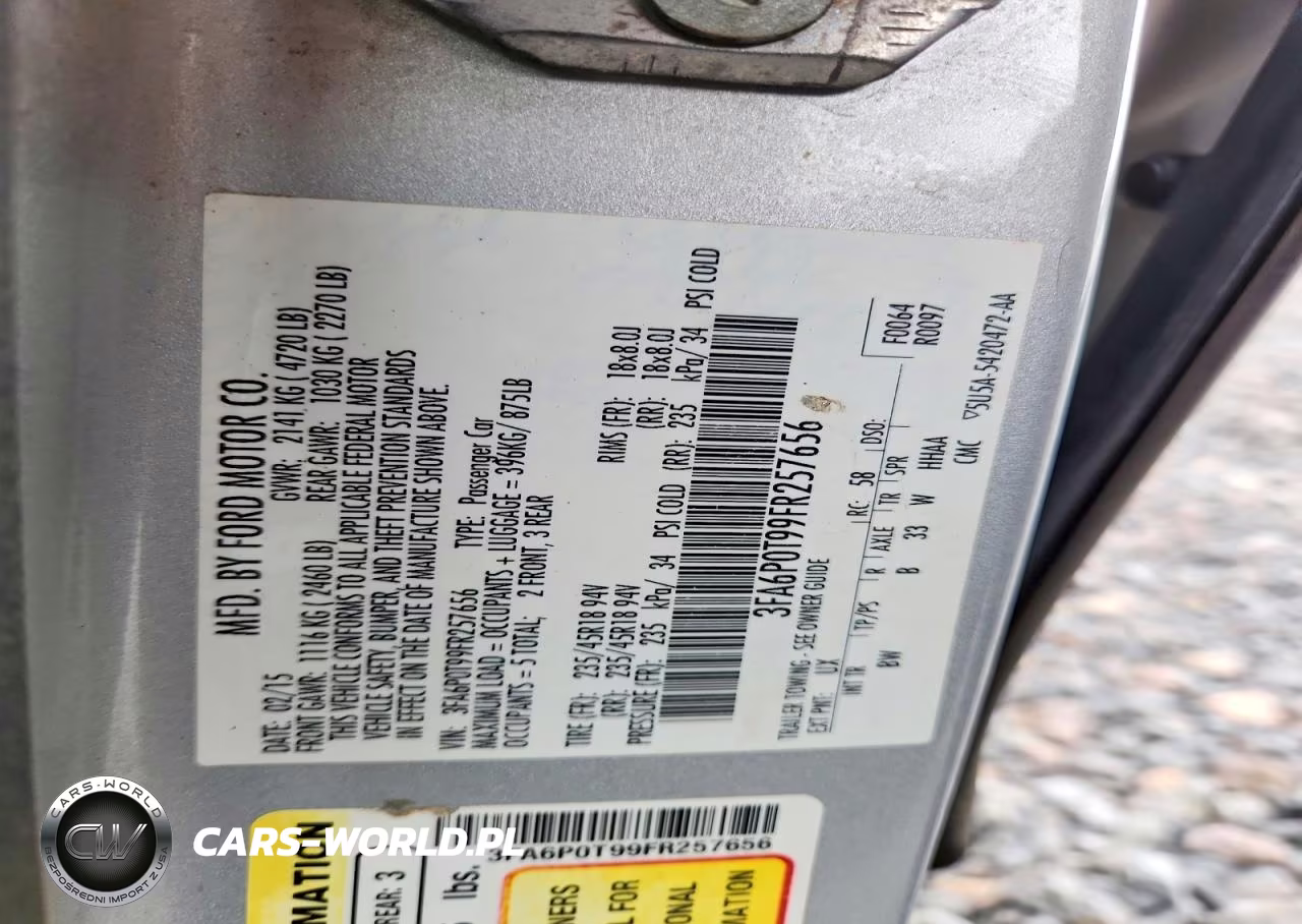 2015 Ford Fusion Se VIN:3FA6P0T99FR257656 - 12