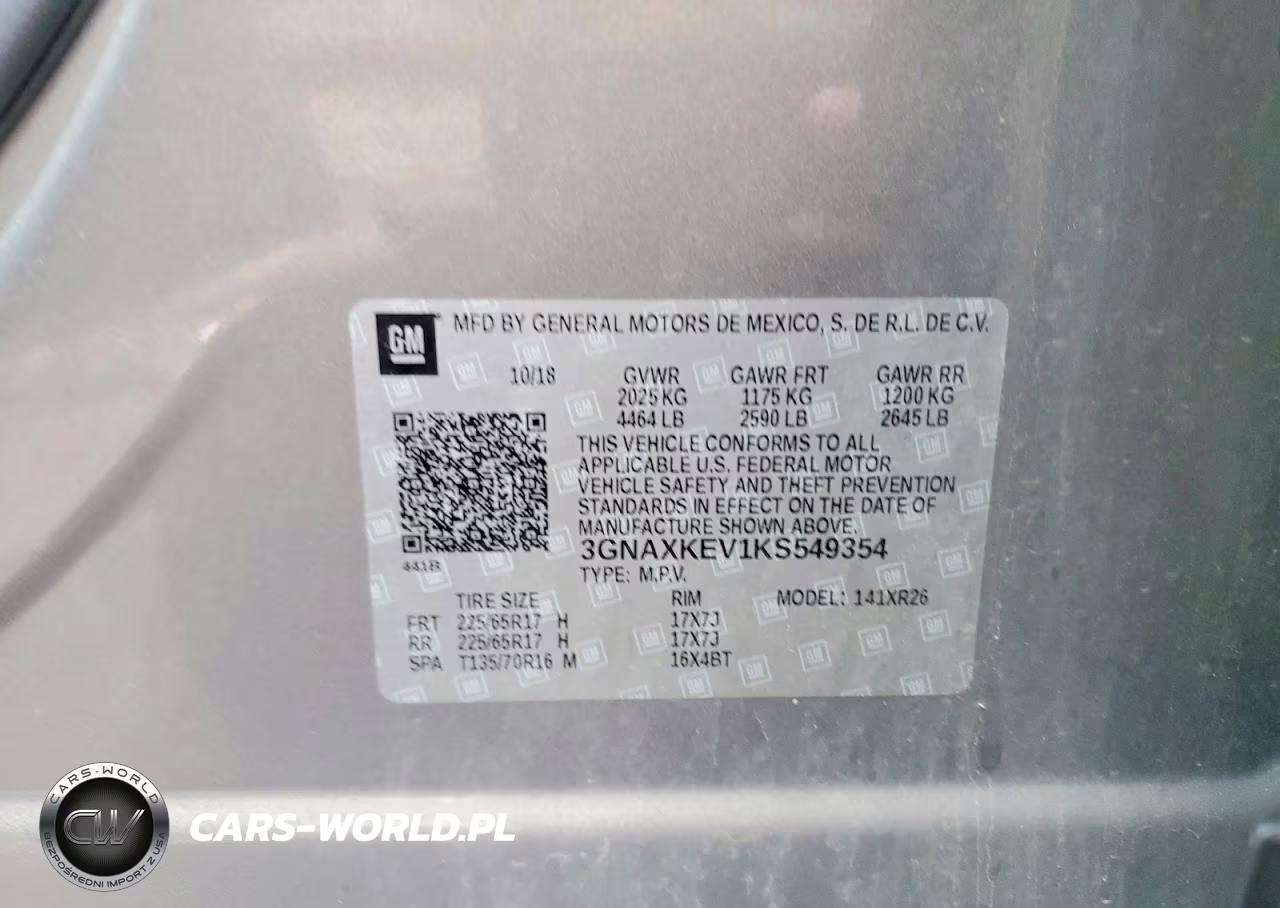 2019 Chevrolet Equinox Lt VIN:3GNAXKEV1KS549354 - 13