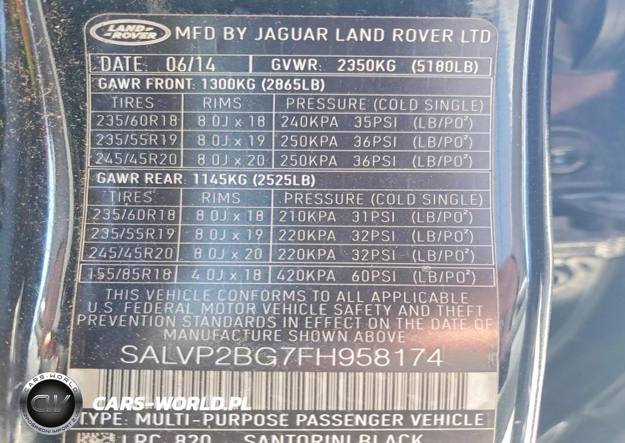 2015 Land Rover Range Rover Evoque Pure Plus VIN:SALVP2BG7FH958174 - 13