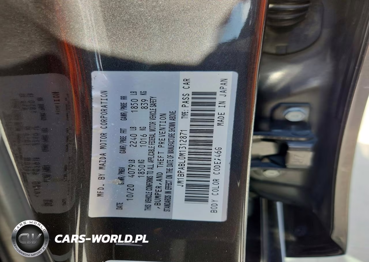 2021 Mazda 3 Select VIN:JM1BPABL0M1312871 - 13