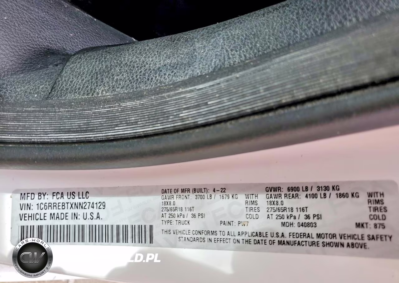 2022 Ram 1500 Big Horn VIN:1C6RREBTXNN274129 - 12