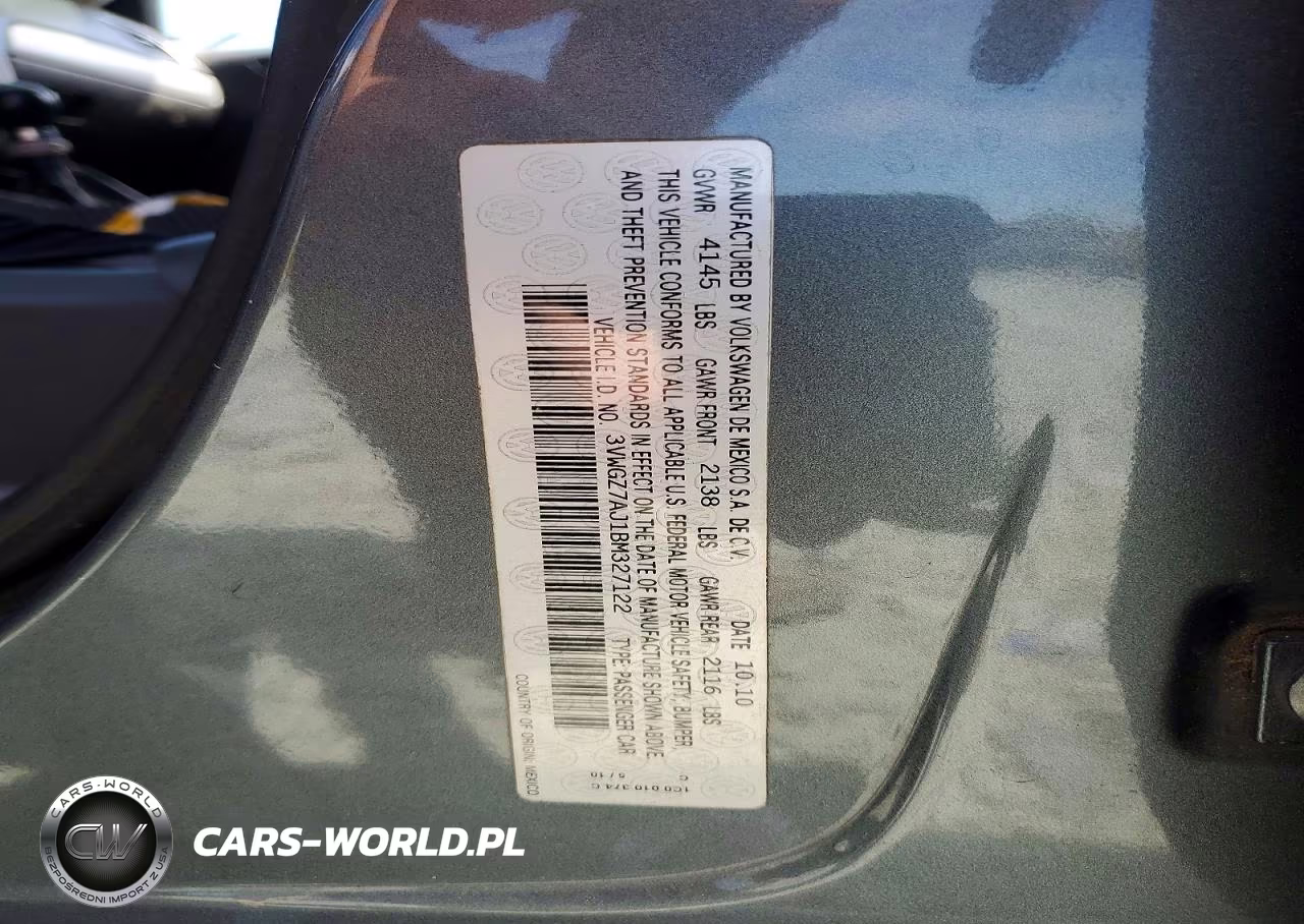 2011 Volkswagen Jetta Sel VIN:3VWGZ7AJ1BM327122 - 12