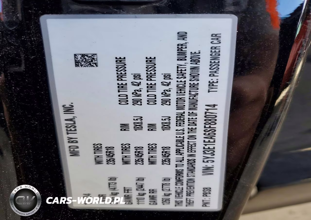 2025 Tesla Model 3 VIN:5YJ3E1EA6SF880714 - 12