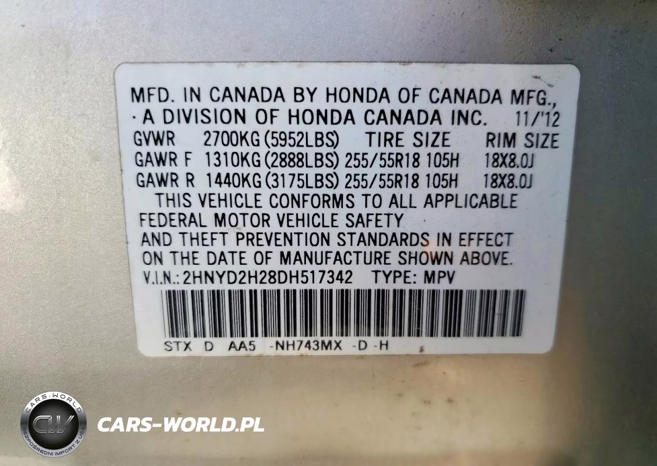 2013 Acura Mdx VIN:2HNYD2H28DH517342 - 13