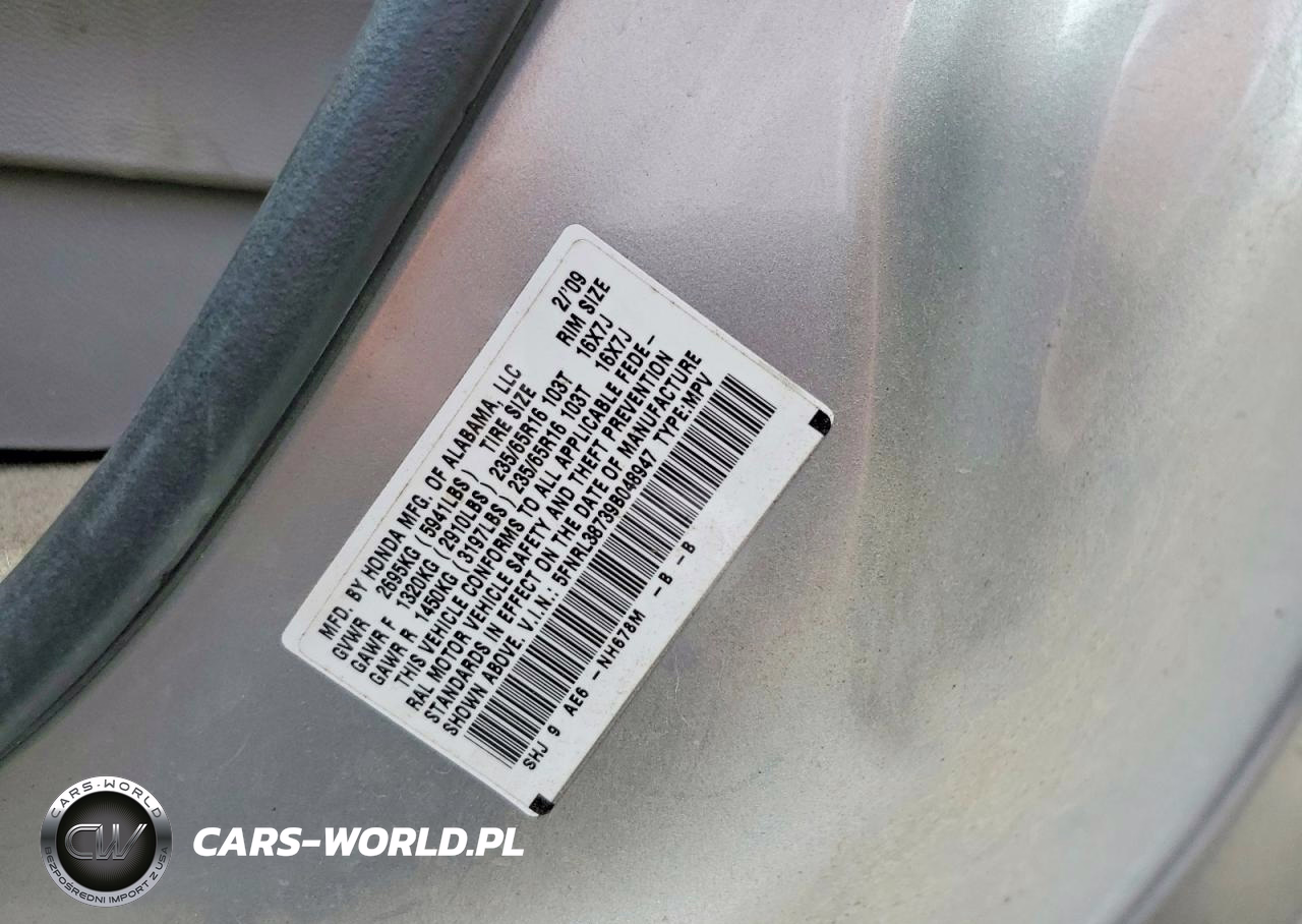 2009 Honda Odyssey VIN:5FNRL38739B048947 - 13