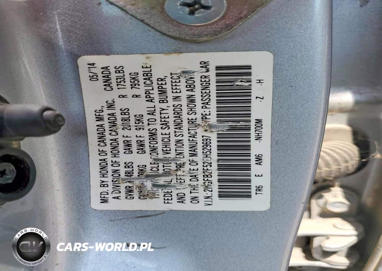 2014 Honda Civic Lx VIN:2HGFB2F52EH529697 - 12
