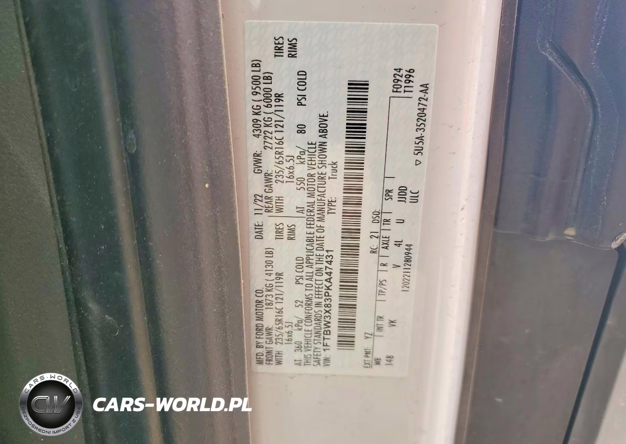 2023 Ford Transit T-350 VIN:1FTBW3X83PKA47431 - 12