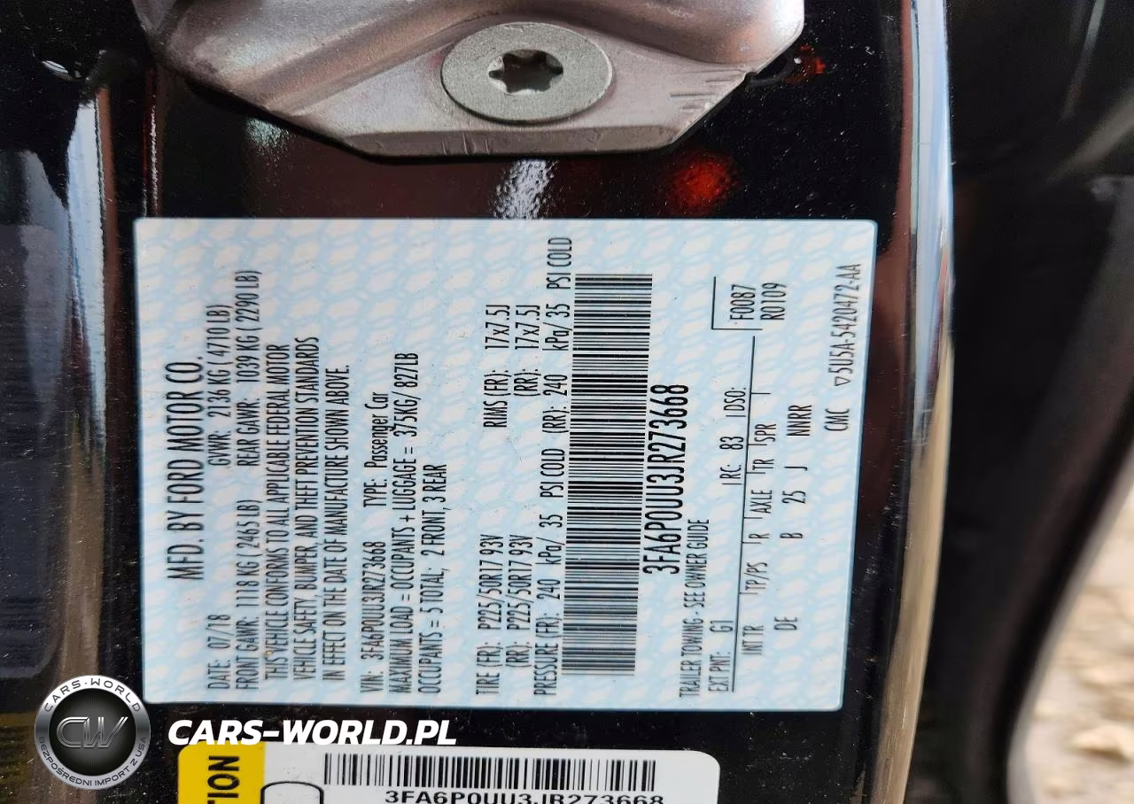 2018 Ford Fusion Hybrid S VIN:3FA6P0UU3JR273668 - 12