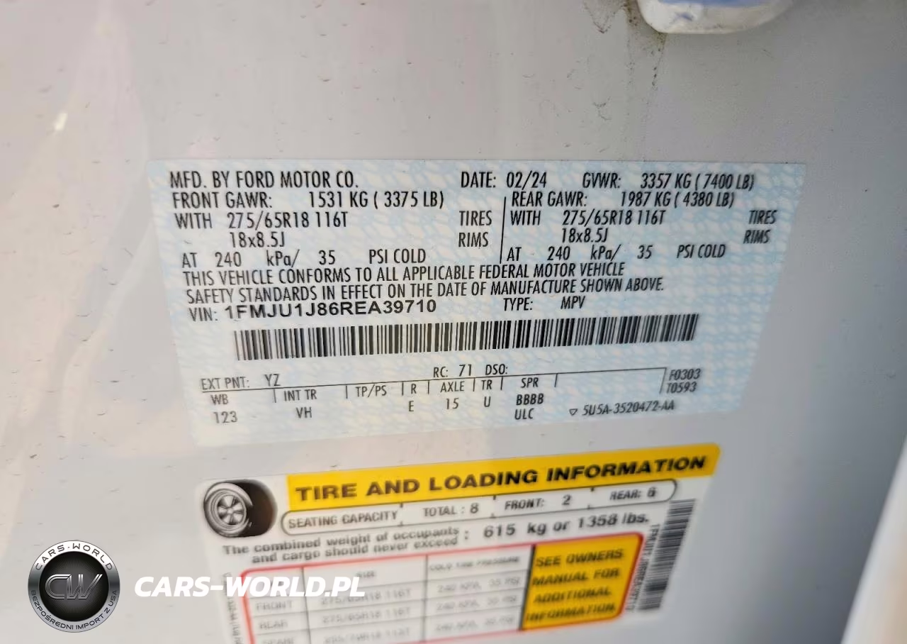 2024 Ford Expedition Xlt VIN:1FMJU1J86REA39710 - 13
