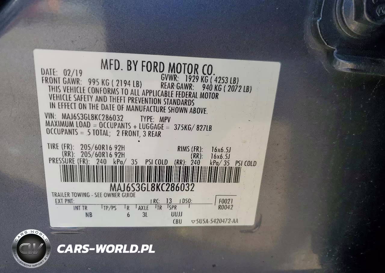 2019 Ford Ecosport Se VIN:MAJ6S3GL8KC286032 - 13